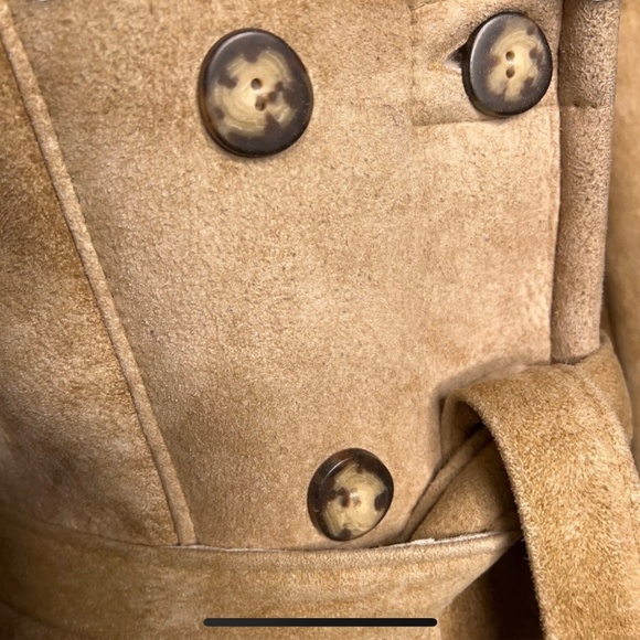 Vintage 70s The Shearling Market NYC Long Coat Double Breasted size small - Picture 7 of 12